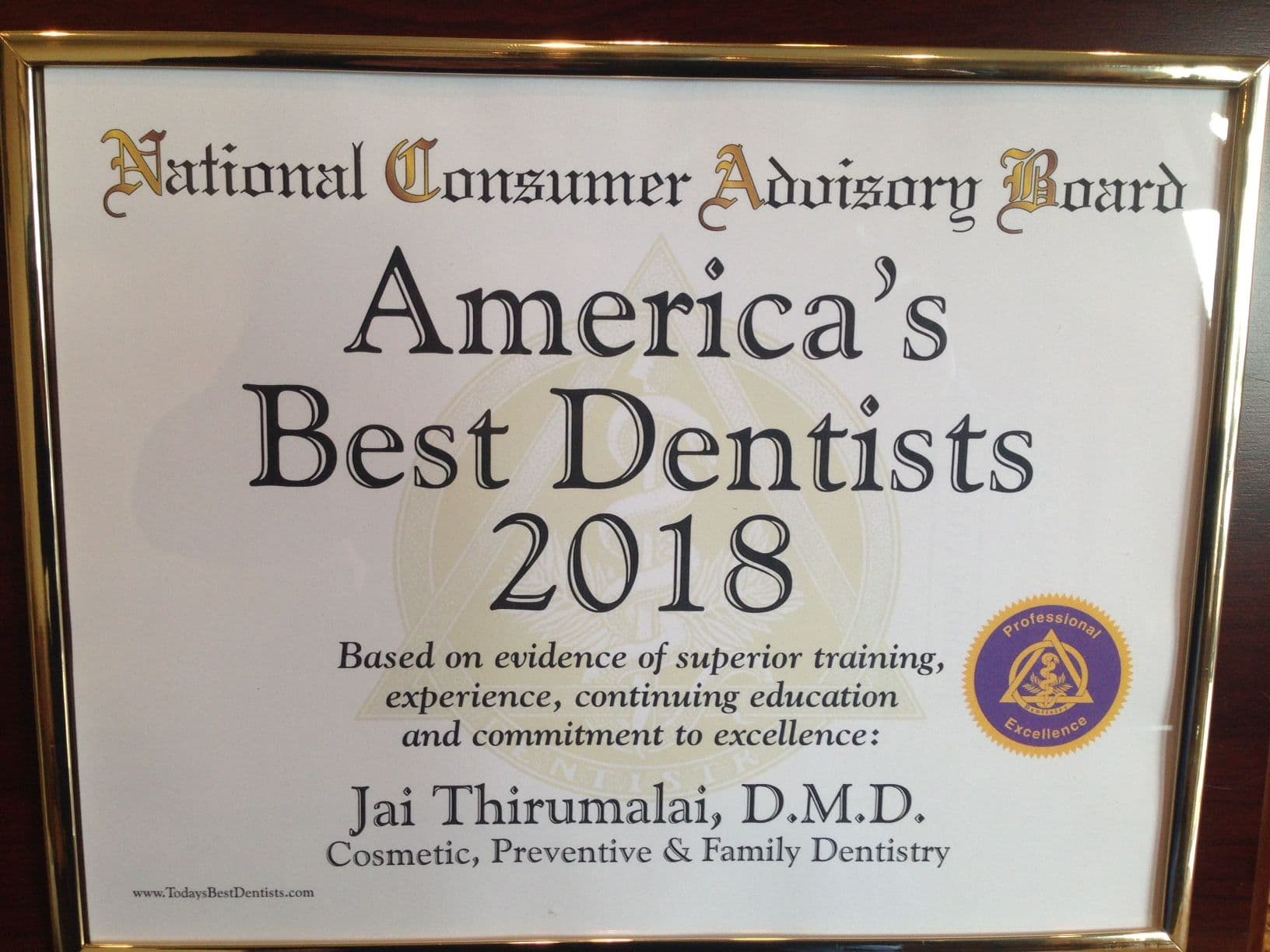 Sample award image